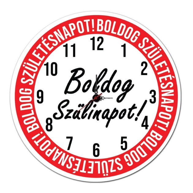 Szulinapi Ajandek Sebesseg Korlatozo Tabla Fali Ora Ost017 Boldog Szuletesnapot