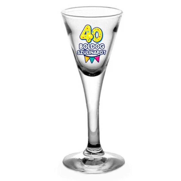 Tlp170 Snapszos Pohar 40 Boldog Szulinapot Ajandek 40 Szulinapra