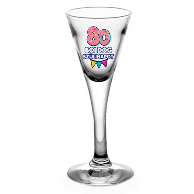 Tlp174 Snapszos Pohar 80 Boldog Szulinapot Ajandek 80 Szulinapra