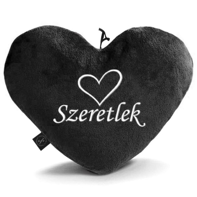 Valentin Napi Ajandek Egyedi Himzett Pluss Fekete Sziv Parna 060 Sziv