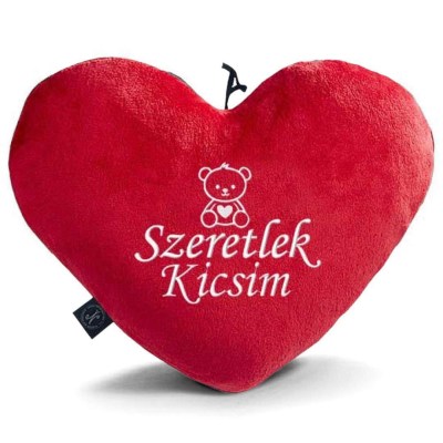 Valentin Napi Ajandek Egyedi Himzett Pluss Piros Sziv Parna 062 Maci Szivvel