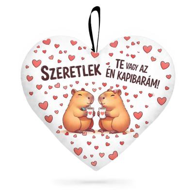 Valentin Napi Ajandek Nagy Sziv Parna Valentin Napra P408 Te Vagy Az En Kapibaram Kapibaras Parna