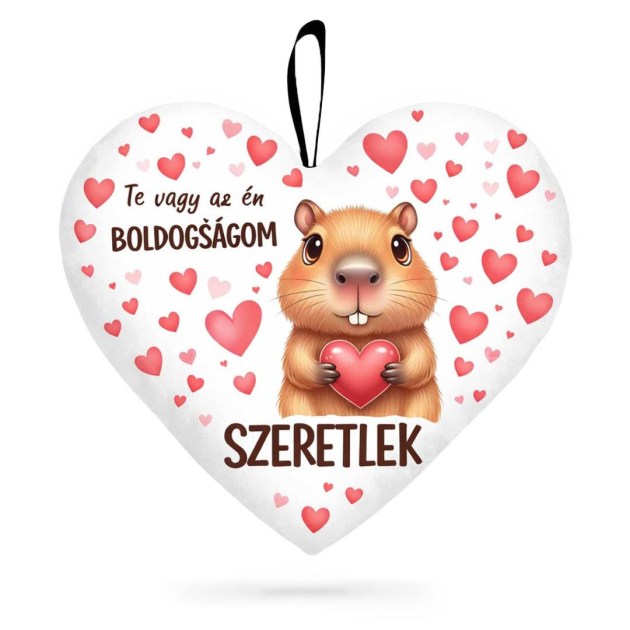 Valentin Napi Ajandek Nagy Sziv Parna Valentin Napra P409 Te Vagy Az En Boldogsagom Kapibaras Parna