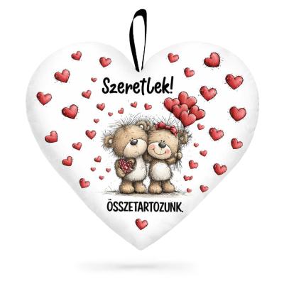 Valentin Napi Ajandek Nagy Sziv Parna Valentin Napra P414 Szeretlek Osszetartozunk Macis Parna