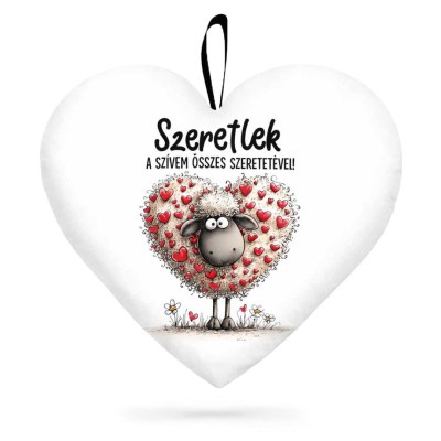 Valentin Napi Ajandek Nagy Sziv Parna Valentin Napra P416 Szeretlek A Szivem Osszes Szeretetevel Baranyos Parna