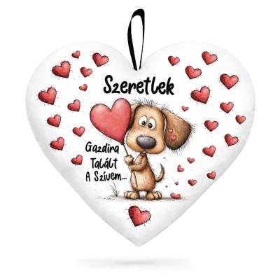 Valentin Napi Ajandek Nagy Sziv Parna Valentin Napra P418 Gazdira Talalt A Szivem Kutyas Parna