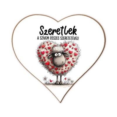 Valentin Napi Sziv Hutomagnes Fa Szerelmes Szeretlek Felirattal Fhs015 A Szivem Osszes Szeretetevel