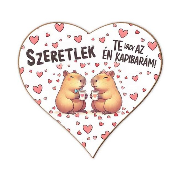 Valentin Napi Sziv Hutomagnes Fa Szerelmes Szeretlek Felirattal Fhs030 Te Vagy Az En Kapibaram