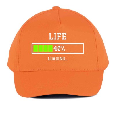 Vicces Baseball Sapka Bs025 Life 40 Narancs