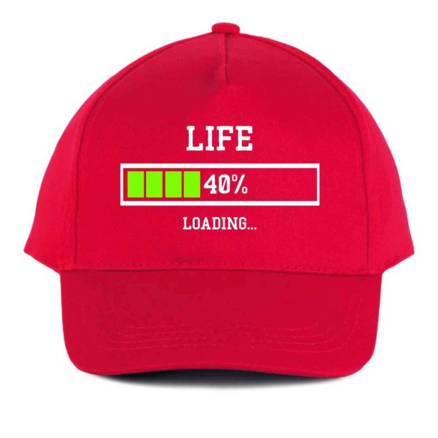 Vicces Baseball Sapka Bs025 Life 40 Piros