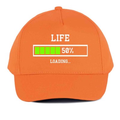 Vicces Baseball Sapka Bs026 Life 50 Narancs