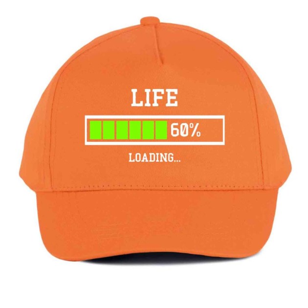 Vicces Baseball Sapka Bs027 Life 60 Narancs