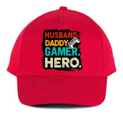 Vicces Baseball Sapka Bs040 Husband Daddy Gamer Piros