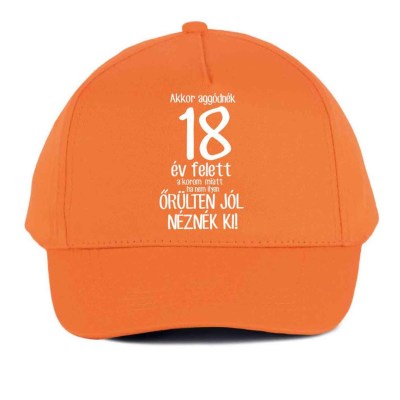 Vicces Baseball Sapka Bs053 Akkor Aggodnek 18 Narancs