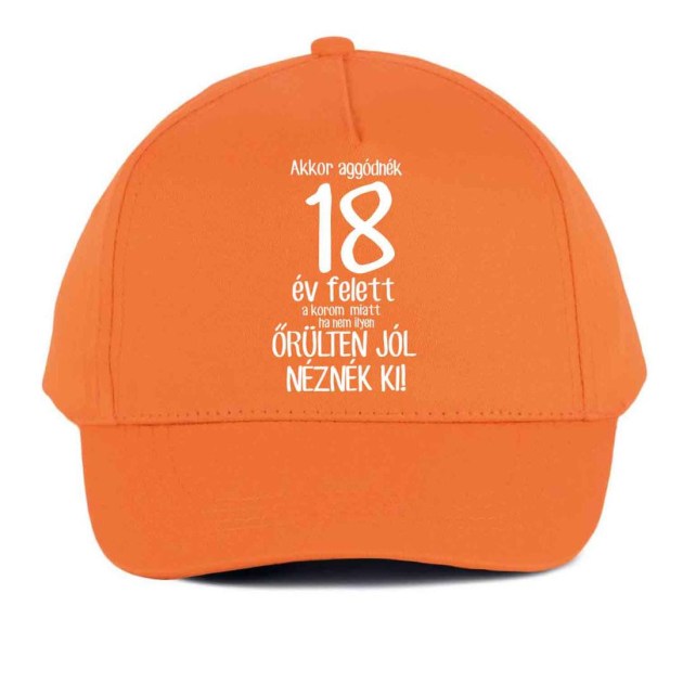 Vicces Baseball Sapka Bs053 Akkor Aggodnek 18 Narancs
