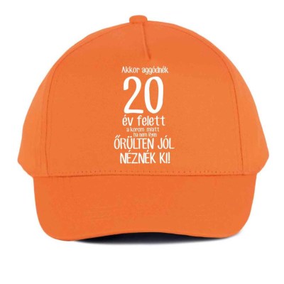 Vicces Baseball Sapka Bs054 Akkor Aggodnek 20 Narancs