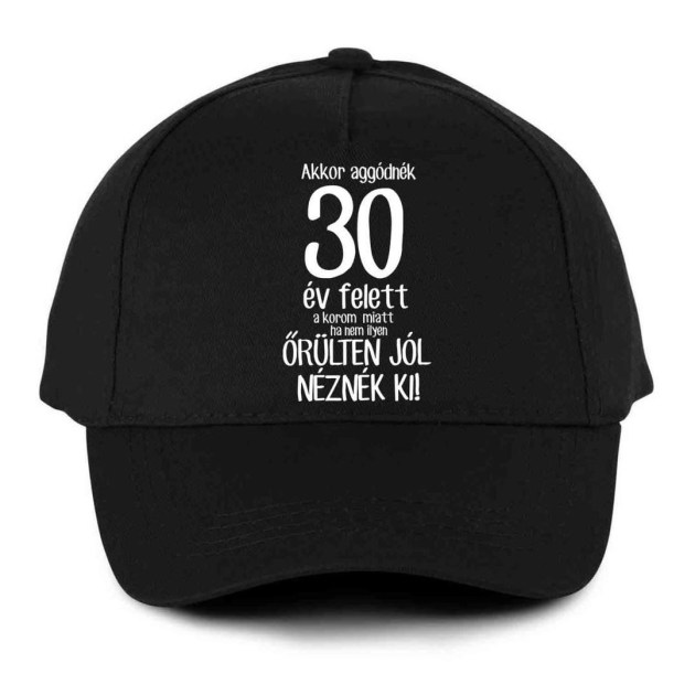 Vicces Baseball Sapka Bs055 Akkor Aggodnek 30 Fekete