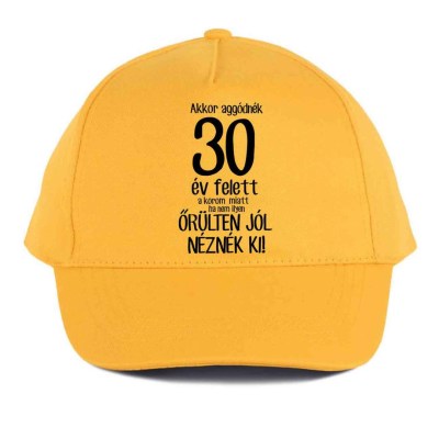 Vicces Baseball Sapka Bs055 Akkor Aggodnek 30 Sarga