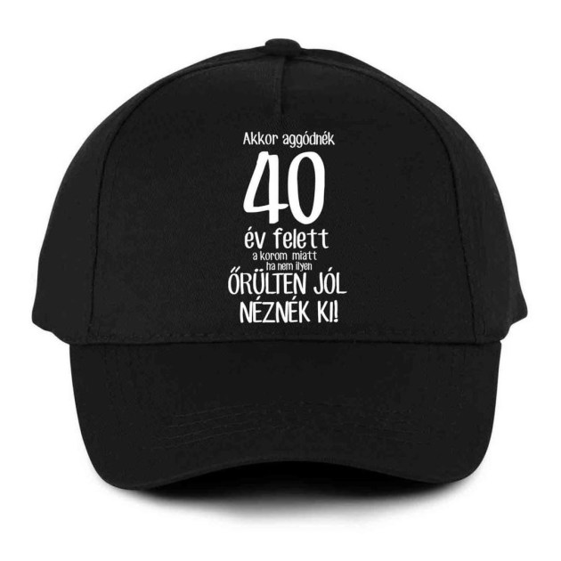 Vicces Baseball Sapka Bs056 Akkor Aggodnek 40 Fekete