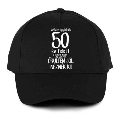 Vicces Baseball Sapka Bs057 Akkor Aggodnek 50 Fekete