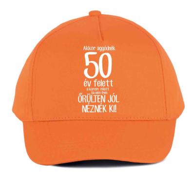 Vicces Baseball Sapka Bs057 Akkor Aggodnek 50 Narancs