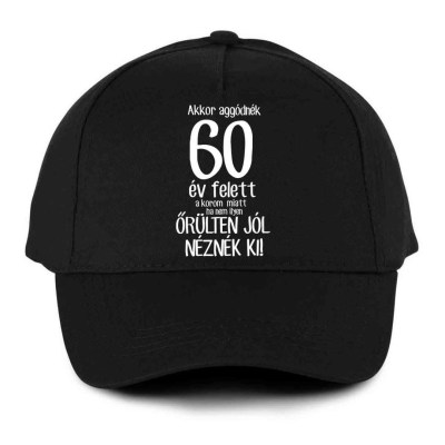 Vicces Baseball Sapka Bs058 Aggor Aggodnek 60 Fekete