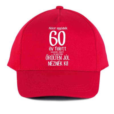 Vicces Baseball Sapka Bs058 Aggor Aggodnek 60 Piros