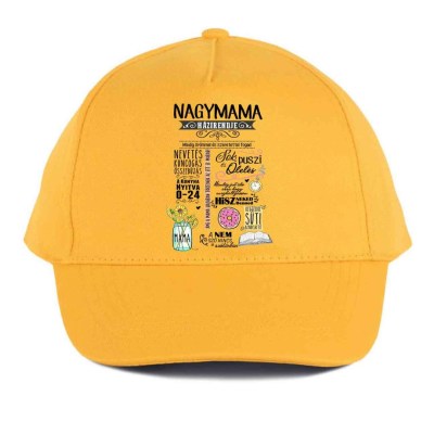 Vicces Baseball Sapka Bs066 Nagymama Konyhaja Sarga