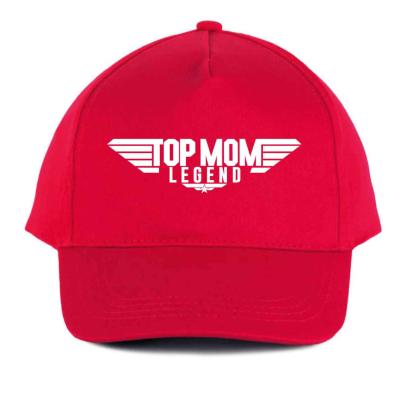 Vicces Baseball Sapka Bs086 Top Mom Piros