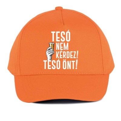 Vicces Baseball Sapka Bs099 Teso Nem Narancs