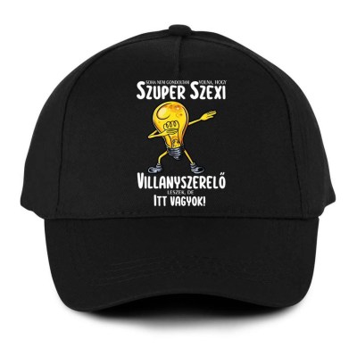 Vicces Baseball Sapka Bs135 Szexi Villanyszerelo Fekete