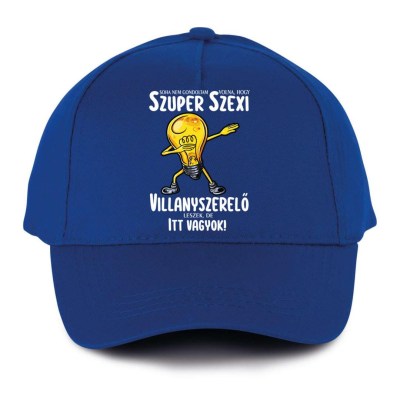 Vicces Baseball Sapka Bs135 Szexi Villanyszerelo Kek