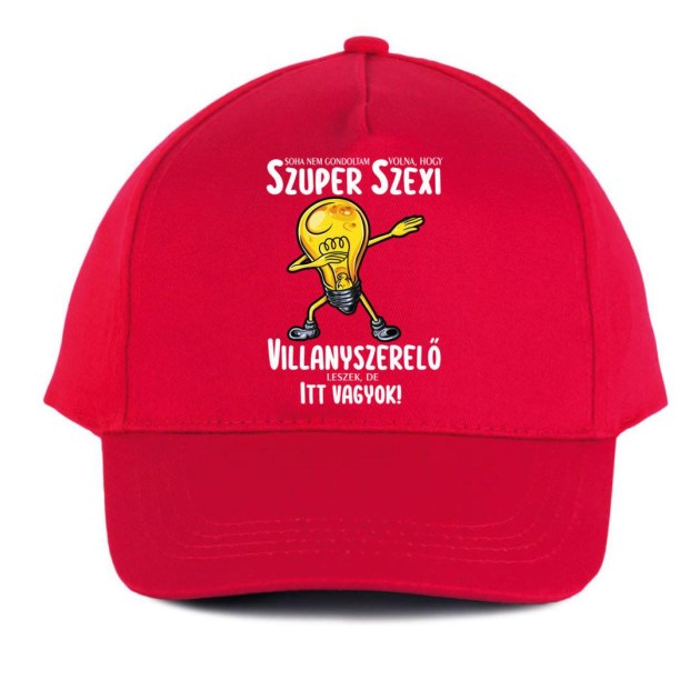 Vicces Baseball Sapka Bs135 Szexi Villanyszerelo Piros