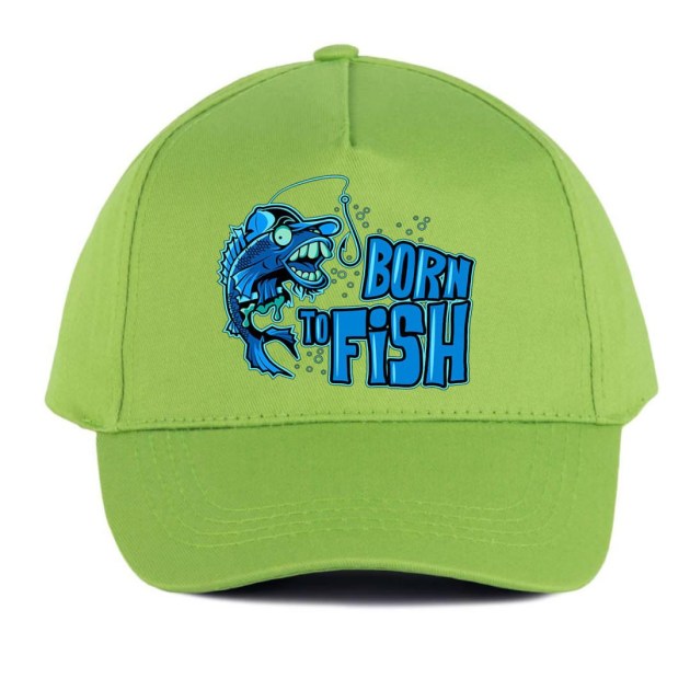 Vicces Baseball Sapka Bs206 Born To Fisch Lime