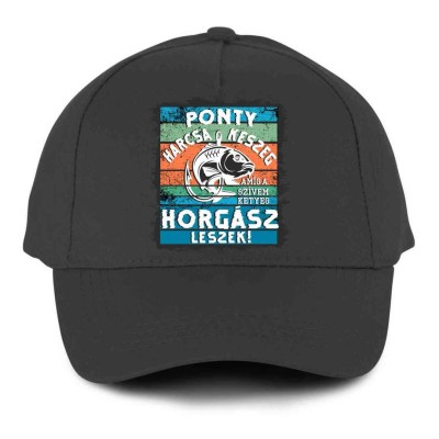 Vicces Baseball Sapka Ponty Harcsa Keszeg Bs036 Sotetszurke