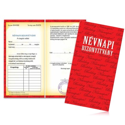 Vicces Bizonyitvany Biz102 Nevnapi Bizonyitvany Ajandek Nevnapra