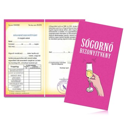 Vicces Bizonyitvany Biz107 Sogorno Bizonyitvany Ajandek Sogornonek