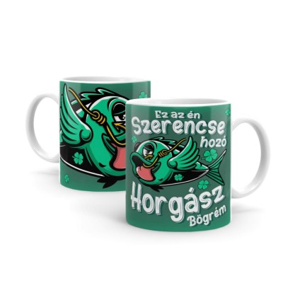 Vicces Bogre B1028 Horgasz Szerencse Bogre Ajandek Horgasznak