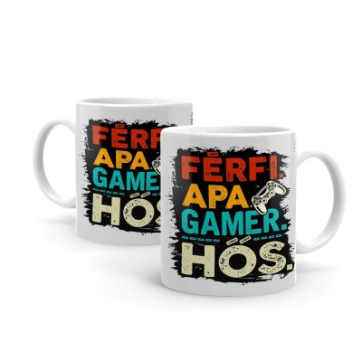 Vicces Bogre Kaves Bogre Ferfi Apa Gamer Hos Vicces Ajandek Ajandek Apanak Bx039