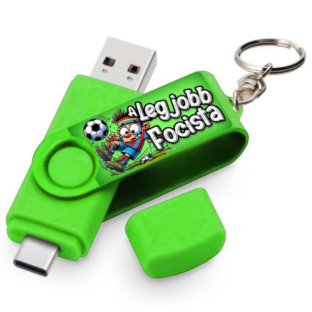Vicces Egyedi Pendrive Pe009 Legjobb Focista Zold