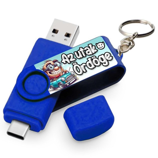 Vicces Egyedi Pendrive Pe015 Az Utak Ordoge Autos Kek