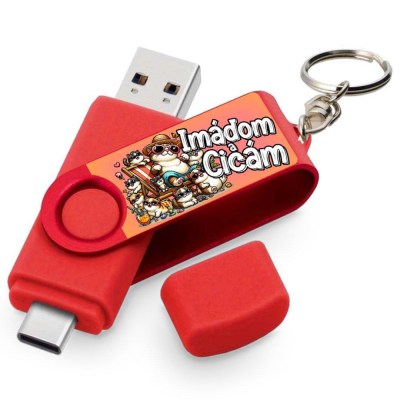 Vicces Egyedi Pendrive Pe024 Cicas Ajandek Piros