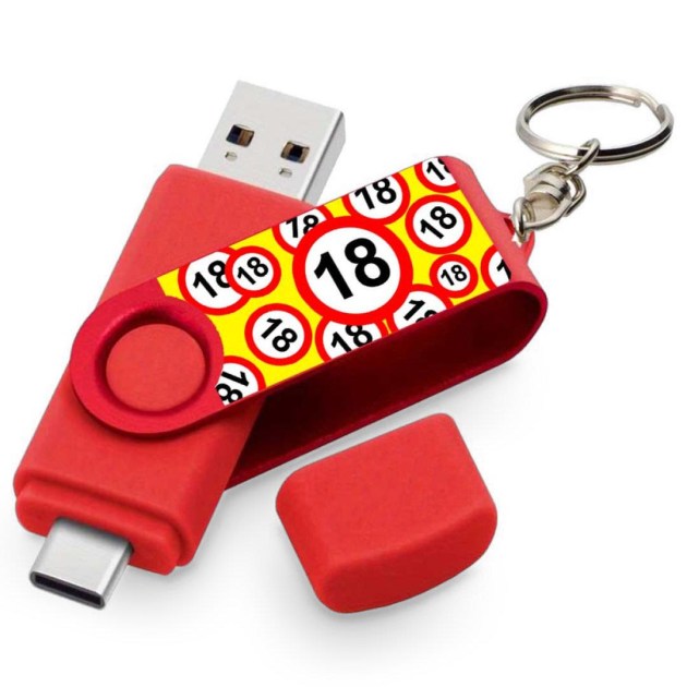 Vicces Egyedi Pendrive Pe027 18 Szuletesnapi Ajandek Piros