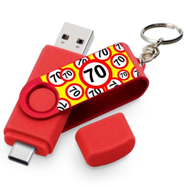 Vicces Egyedi Pendrive Pe033 70 Szuletesnapi Ajandek Piros