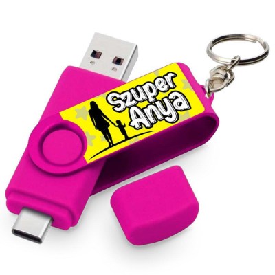 Vicces Egyedi Pendrive Pe036 Ajandek Anyanak Szuper Anya Pink