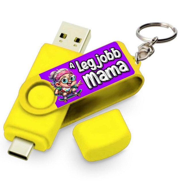 Vicces Egyedi Pendrive Pe041 Ajandek Nagymamanak Sarga