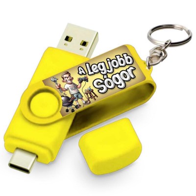 Vicces Egyedi Pendrive Pe045 Ajandek Sogornak Sarga
