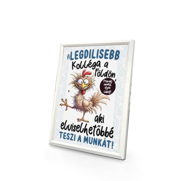Vicces Falikep Asztali Kicsi Kepkeret Munkahelyi Humoros Ajandek Kolleganak Kkk006 A Legdilisebb Kollega A Foldon Aki Elviselhetobbe Teszi A Munkat