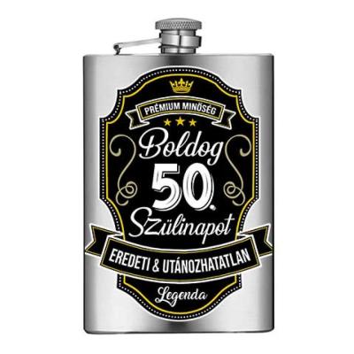 Vicces Flaska Vfl120 Boldog 50 Szulinapot Szalagos Ajandek 50 Szulinapra