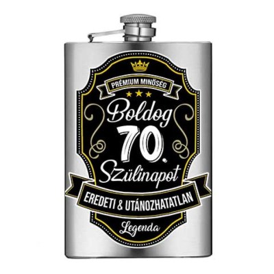 Vicces Flaska Vfl122 Boldog 70 Szulinapot Szalagos Ajandek 70 Szulinapra